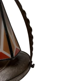 Art Deco Amsterdamse School Table Lamp by Amsterdamsche Kunstsmederij, 1920s